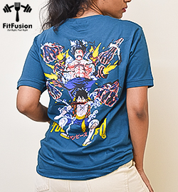 Anime Printed T-Shirt Teal